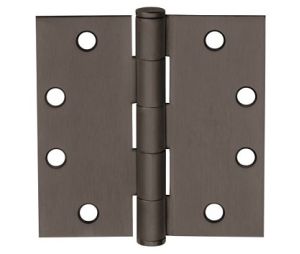 McKinney T2714 4.5x4.5 10B 4-1/2" x 4-1/2" Full Mortise Hinge, Standard Weight, 5-Knuckle, Square Corner - Oil Rubbed Bronze Finish