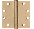 McKinney T2714-4X4-10 Full Mortise, 5-Knuckle, Standard Weight, 4" x 4" Square Corner Hinge - Satin Bronze Finish