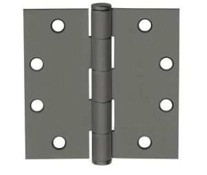 McKinney T2714 4.5x4.5 P 4-1/2" x 4-1/2" Full Mortise Hinge, Standard Weight, 5-Knuckle, Plain Bearing - Prime Coat Finish