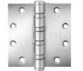 McKinney T4A3386-4-1-2X4-1-2-26 4-1/2" x 4-1/2" Full Mortise, 5-Knuckle, Heavy Weight, Ball Bearing - Bright Chrome Finish