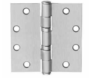 McKinney TA2314-4-1-2X4-1-2-26D 4-1/2" x 4-1/2" Full Mortise Hinge, Standard Weight, 5-Knuckle, Ball Bearing - Satin Chrome Finish