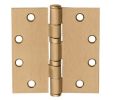 McKinney TA2314-4-1-2X4-10 4-1/2" x 4" Full Mortise, Standard Weight, 5-Knuckle, Ball Bearing, Square Corner - Satin Bronze Finish