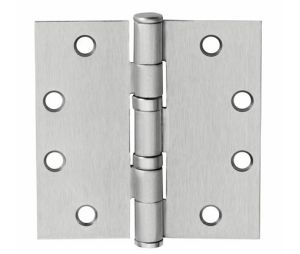 McKinney TA2314-4-1-2X4-1-2-26D-NRP 4-1/2" x 4-1/2", Non Ferrous, Standard Weight, 5-Knuckle, Ball Bearing Hinge, Non Removable Pin - Satin Chrome Finish