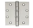McKinney TA2314-4X4-32D 4" x 4" Full Mortise Hinge, Standard Weight, 5-Knuckle, Ball Bearing - Satin Stainless Steel Finish