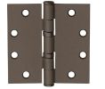 McKinney TA2314-5X5-10B 5" x 5" Full Mortise Hinge, Standard Weight, 5-Knuckle, Ball Bearing, Square Corner - Oil Rubbed Bronze Finish