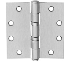 McKinney TB2314-4-1-2X4-1-2-26D 4-1/2" x 4-1/2" Full Mortise Hinge, Standard Weight, 5-Knuckle, with Ball Tip - Satin Chrome Finish