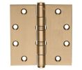 McKinney TA2714-4X4-P-NRP 4" x 4" Full Mortise Hinge, 5-Knuckle, Standard Weight, Ball Bearing, Non Removable Pin - Satin Bronze Finish