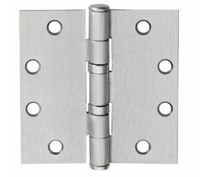 McKinney TA2714 4.5X4.5 26D 4-1/2" x 4-1/2" Full Mortise Hinge, 5-Knuckle, Standard Weight, Ball Bearing, Square Corner - Satin Chrome Finish