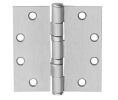 McKinney TA271441226DBT 4-1/2" x 4-1/2" Full Mortise Hinge, Standard Weight, 5-Knuckle, Ball Bearing, with Ball Tips - Satin Chrome Finish