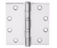 McKinney TA2714-4-1/2 x 4-1/2-26-NRP 4-1/2" x 4-1/2" Full Mortise Hinge,Standard Weight, 5-Knuckle, Ball Bearing, Non Removable Pin - Bright Chrome Finish