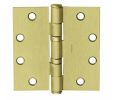 McKinney TA2714-5X5-4 5" x 5" Full Mortise, 5-Knuckle, Standard Weight, Ball Bearing Hinge - Satin Brass Finish