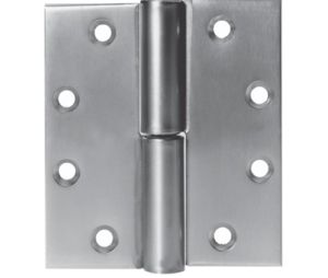 McKinney TA3350541232DLHMM 5" x 4-1/2" Hinge with Magnetic Monitoring, Left Hand, Heavy Weight, 2-Knuckle - Satin Stainless Steel Finish