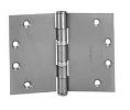 McKinney TA2798-4.5-X-6-26D Full Mortise, 5-Knuckle, Standard Weight, 4-1/2" x 6", Square Corner, Wide Throw, Satin Chrome