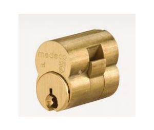 Medeco 32T0101-06-DLN LFIC Core, M3, 5-Pin, DL Keyway, Sub-Assembled, No-Slider, Satin Brass