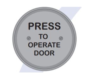 MS Sedco 59R6P 59R6 Series Door Activation Switch, Stainless Steel Faceplate, 6" Round Stainless Steel Switch, PRESS TO OPERATE DOOR