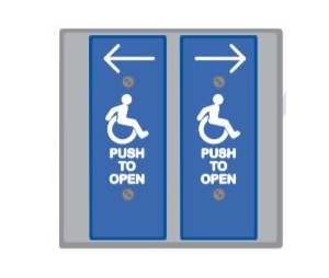 MS Sedco 59VH Door Activation Switch, 2 Blue Faceplates