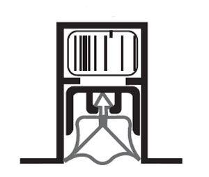 National Guard Products 4448S-36-LH 36" Mill Finish Aluminum Single Actuated Automatic Door Bottom with Silicone insert, Left Hand