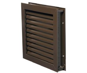 National Guard Products L1900DKB18X12 18" x 12" Fusible Link Louver for 1-3/4" 90 Minute Fire Rated Doors - Dark Bronze