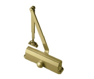 Norton UNIJ1601H-512-638-696 Top Jamb Unitrol Hold Open Arm Door Closer, 3-6 Adjustable Size, 5-1/2" to 6-3/8" Reveal Size - Satin Brass Painted