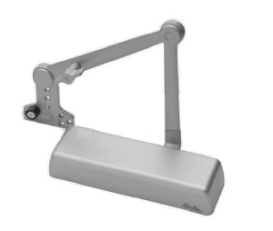 Norton 410XCPST-689 Door Closer, Heavy Duty Hold Open Arm w/Removable Stop and Spring Buffer, 1-6 Adjustable Size - Aluminum