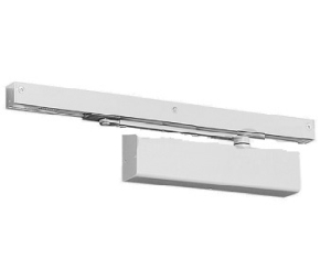 Norton PS8501STHM-612E Slide Track Hold Open, 8501 Series Closers, Push Side Door Closer, 1-6 Adjustable Size, Metal Cover - Satin Bronze Clear Coated