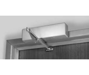 Norton PS7500STM-626 Slide Track Arm, Push Side Door Closer, 1-6 Adjustable Size, Metal Cover, Satin Chromium Plated