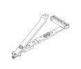 Norton J6100-7-613E Unitrol Top Jamb Arm Assembly, Hold Open, 1600, 7500, 8000 Series, Frame Reveal Size 2-1/8" to 3-1/4", Dark Oxidized Satin Bronze