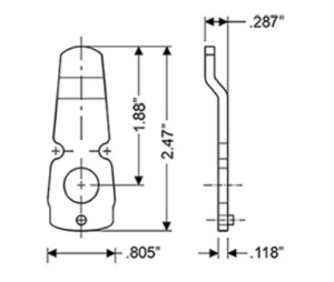 Olympus Lock 720-3-2 1-3/4" Offset Cam for vertical function