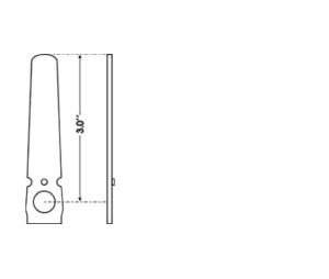 Olympus Lock 720-3-4 Long straight 3" cam for vertical function