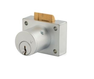Olympus Lock 850SC-3-KA-101 Deadlocking Drawer Latch Lock, Keyed Alike 101,  1-1/8" Cylinder Length - Bright Brass Finish