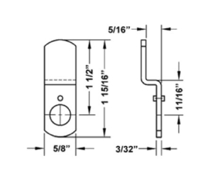 Olympus Lock DCNP-100-LBC Long Bent Cam, 1-1/2" length
