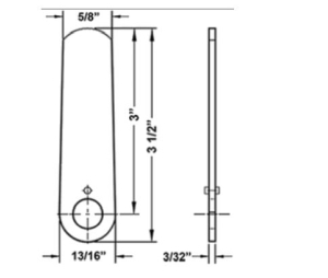 Olympus Lock DCNP-100-LC Long 3" Straight Cam