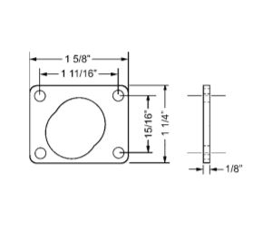 Olympus Lock ETST6-26D 1/8" through-bolt spacer/template For ETC6