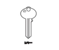 Olympus Lock KBR-5 Key Blank, CCL R1 keyway - 5 pin blank