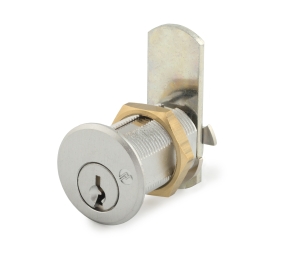 Olympus Lock DCN3-26D-KD Reversible Cam Lock, Pin Tumbler Cylinder, Keyed Different, 1-7/16" Cylinder Length - Satin Chrome
