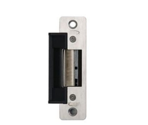 RCI F4104-05-32D Fire Rated Electric Strike, 4-7/8" Round Corner Faceplate, Fail Secure, Satin Stainless Steel