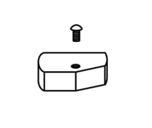 Rixson 012144L-AS 630 Arm Cap and Screw, Left Hand, Stainless Steel, Satin Stainless Steel