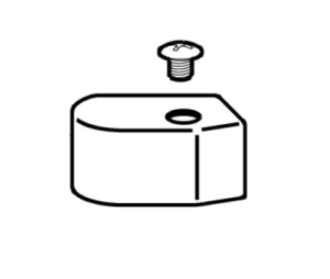 Rixson 012144R-AS 629 Arm Cap and Screw, Right Hand, Stainless Steel, Bright Stainless Steel