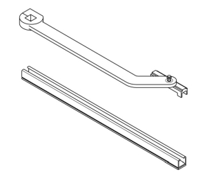 Rixson 06082012 689 Track and Arm Package, Aluminum Painted