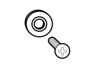 Rixson 107032 605 Arm Alignment Screw and Washer, Bright Brass