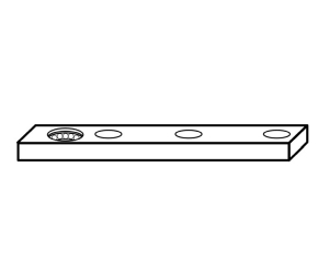 Rixson 12714 626 Pivot Arm and Bearing Assembly, Satin Chromium Plated