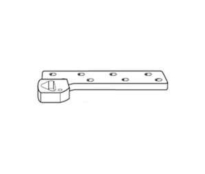 Rixson 18550-ASY 689 Arm and Locking Screw, 1-3/4" Door, Right Hand, Aluminum Painted