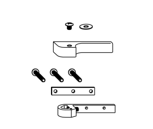 Rixson 222050L 606 Closer Bottom Arm Package, Left Hand, Satin Brass