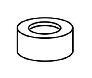 Rixson 259500 626 Floor Closer Spindle Shoulder Collar, Satin Chromium Plated