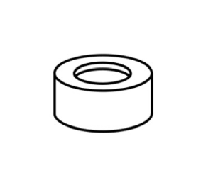 Rixson 259500 612 Floor Closer Spindle Shoulder Collar, Satin Bronze Clear Coated