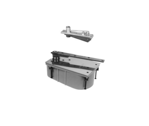 Rixson 28105N X 554 LH 605 Heavy Duty Center Hung Floor Closers, 105 Degree, Non-Hold Open, Concealed Arm, Left Hand, Bright Brass