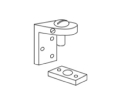 Rixson 3551020 689 Gate Closer Top Pivot Package, Aluminum Painted
