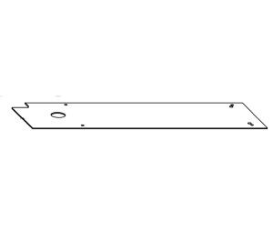 Rixson 4000501L 626 XXE Shallow Depth Floor Closer Floor Plate with Screws, Left Hand, Satin Chromium Plated
