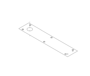 Rixson 7004000L 689 Overhead Concealed Closer, Cover Plate, Left Hand, Aluminum Painted