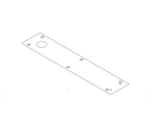 Rixson 7004000R 606 Overhead Concealed Closer, Cover Plate, Left Hand, Satin Brass Painted